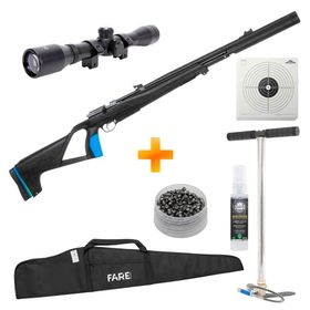 Carabina de Pressão PCP Beretta XM1 S4 Suppressor 4.5mm - Stoeger Airguns + Luneta 4x32 + Bomba + Chumbinho + Capa + Alvos