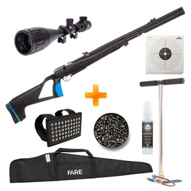 Carabina de Pressão PCP Beretta XM1 S4 Suppressor 5.5mm - Stoeger Airguns + Luneta Custom + Bomba + Chumbinho + Capa + Alvos
