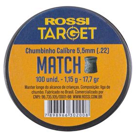 Chumbinho Target Match 5.5mm 100un - Rossi