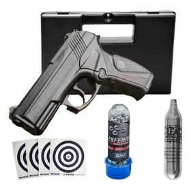 Pistola Airgun C11 Co2 4,5mm Wingun Rossi + Case E Esfera