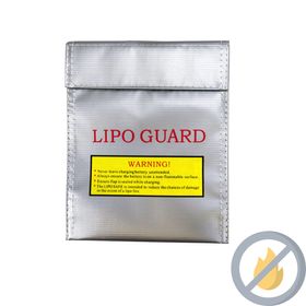 Saco Anti Chama P/ Bateria Lipo Safe Guard Bag Prata 18x23