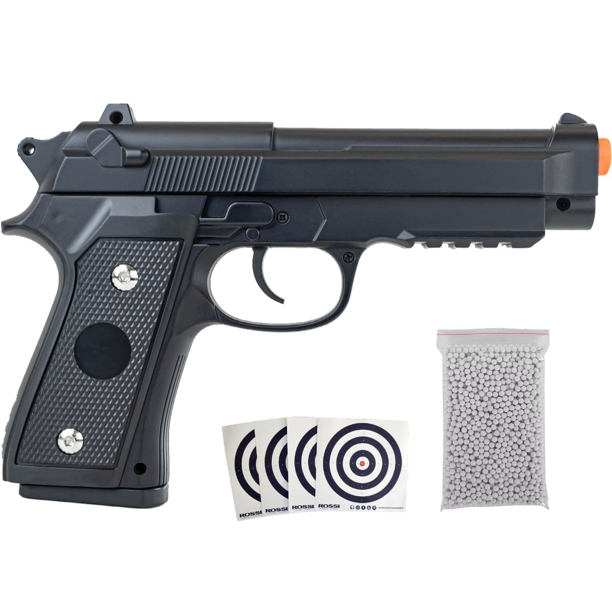 Pistola Airsoft Full Metal Spring Glock Gk-v20 6mm + 1000 Bb