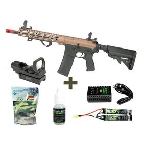 Rifle Airsoft AEG M4 Carbine Long M-Lok SA-E20+ Kit Pro