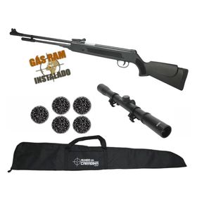 Carabina Pressão Power Spring Black 5.5 Fixxar 50kg+Kit pro
