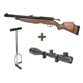 Carabina Pressão PCP Gamo Riser 5.5+Bomba+Luneta 6-24x50