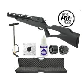 Carabina Pressão PCP Rossi R8 G2 Black 6.35 + Bomba + Case