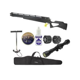 Carabina Pcp Rossi R8 G2 Black STD 5,5 + Luneta + Bomba + CP