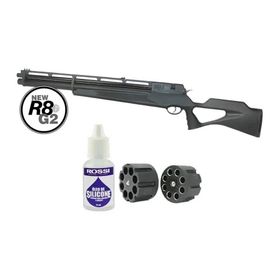 Carabina Pressão PCP Rossi R8 G2 Black 6.35mm + Bomba Manual