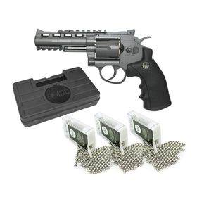 Revolver 38 Pressão Gas Co2 4" Rossi Full Metal M701 + Kit