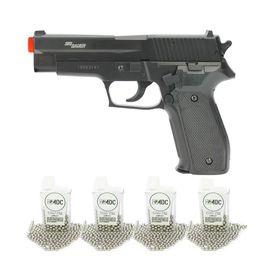 Pistola Pressão P226 Slide Metal 4.5 + 04 Bbs Aço Cybergun