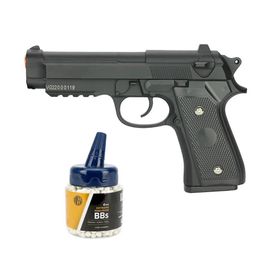 Pistola Airsoft PT92 V22 Full Metal Spring 6mm + 1000BBs