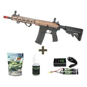 Rifle Airsoft  Full Metal M4 Carbine Long M-Lok SA-E20+Itens