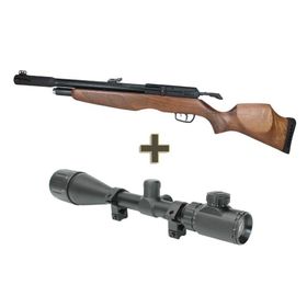 Carabina  Pressão PCP Gamo Riser Madeira 5.5+Luneta 6-24x50