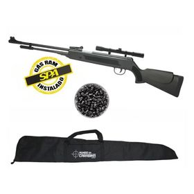 Carabina De Pressão Black Nitro Power 5,5 GR 50kg + Luneta +