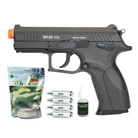 Pistola De Airsoft Co2 Blowback Cz300 W129 + Co2 + bbs+ óleo