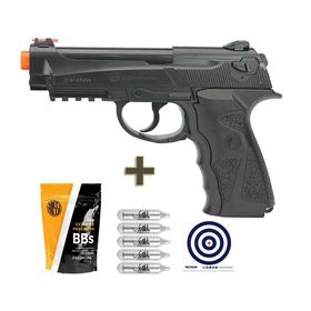 Pistola Airsoft Gas Co2 C12  WinGun Rossi+Co2+BBs+Alvos