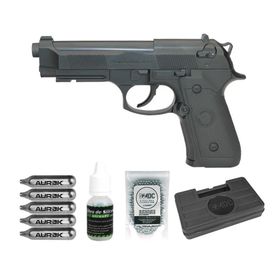 Pistola Pressão Rossi CO2 Beretta M9 6mm BBs aço + KIT