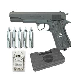 Pistola Pressão Commander 1911 W125b Co2 4,5 Wg Rossi + Kit3