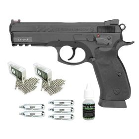 Pistola De Pressão CO2 CZ 75 Shadow 4,5mm + Co2 + Esferas +