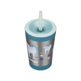 Copo Infantil  Thermalock com Canudo Kids Unicórnio 354ML