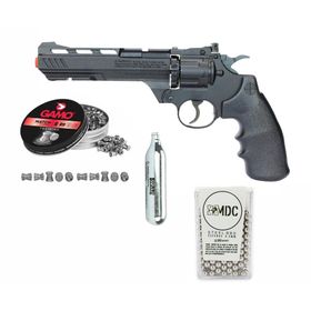 Revólver Pressão Co2 Vigilante 6" Dual Ammo 4,5 + Kit Pro