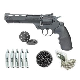 Revólver Pressão Co2 Vigilante 6" Crosman 4,5 + Kit Completo