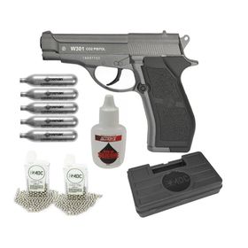 Pistola De Pressão Co2 Full Metal W301 Wingun 4,5mm + KIT