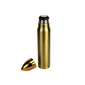Garrafa Termica Bullet Dourado 1 Litro Formato Projetil