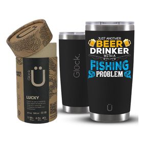 Copo Térmico Gluck Lucky Future Fishing & Beer Problem 591ml