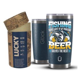 Copo Térmico Gluck Lucky Future Fishing & Beer Solves H blue