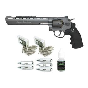 Revólver Pressão Rossi CO2 Full Metal 8" 4,5- Kit Especial1