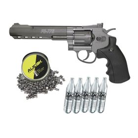 Revólver Pressão Co2 Gamo 6" 776 Full Metal 8t 4,5 + Kit5