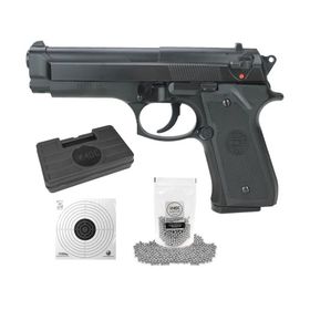 Pistola de Pressão Spring M92 6mm - KWC+Munição Case+Alvos
