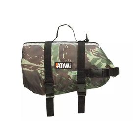 Colete Salva Vidas Para Cachorro Pet Vest Camuflado Ativa