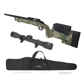 Rifle Sniper Airsoft M40 SA-S02 Multicam+Luneta 4x32+Capa