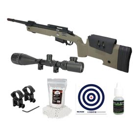 Rifle Airsoft Sniper M40 A5 VSR10 SA-S03+Luneta4-16x50+Itens