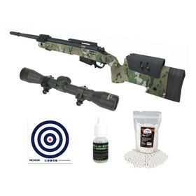 Rifle Airsoft Sniper M40 A5 VSR10 SA-S03+Luneta+BBs+Óleo