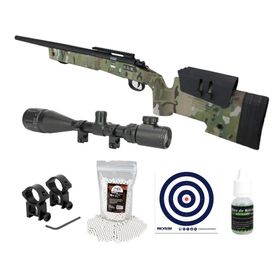 Rifle Sniper Airsoft M40 SA-S02 Multicam+Luneta4-16x50+Itens