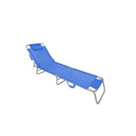 Espreguiçadeira Aluminio Zaka Slim Azul Capacidade 100kg