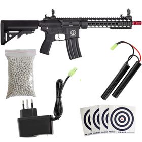 Rifle Airsoft Fuzil Aeg Ar15 Neptune 10 Short Rossi +Bateria