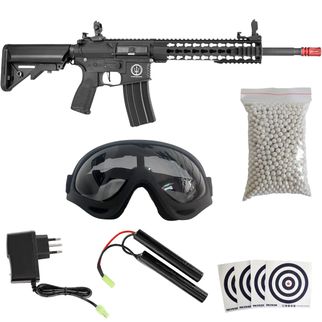 Rifle Airsoft Fuzil Aeg Ar15 Neptune 10 Rossi + Óculos e Bbs