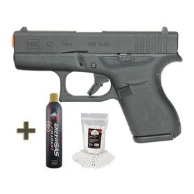 Pistola de Airsoft Gbb Glock G42 Blowback + BBs + Green Gas