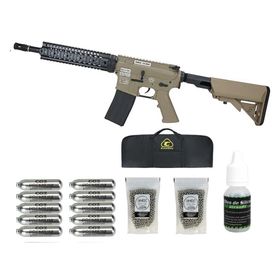 Rifle Pressão CO2 FN Herstal M4 RIS SA FullMetal 4.5+Itens