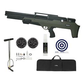 Carabina de Pressão PCP Behemoth PS-R3-SF 5,5mm Green + Kit