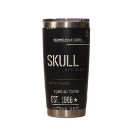 Copo Térmico Skull Preto com Tampa 591ml 20GZ - Glück