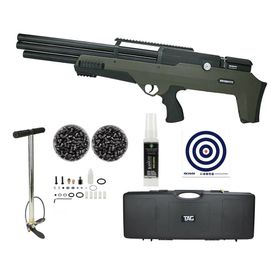 Carabina Pressão PCP Behemoth PS-R3-SF 5,5 Green + Kit PRO