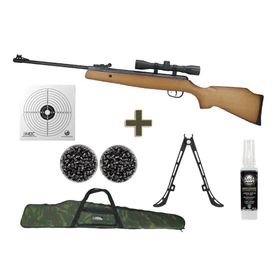 Carabina Pressão Crosman Optmus 5,5 - Luneta 4x32 + Kit Pro