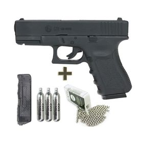 Pistola Pressão Glock G11 4.5 G19 +Co2+BBs+Speed Loader