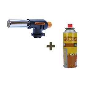 Maçarico Gourmet Flame Gun  Guepardo+01 Refil Tube Gás 227gr