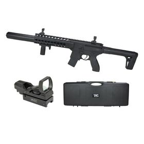 Rifle Pressão CO2 SEMI-AUTO MCX 30 BK 4,5+Case+Red Dot